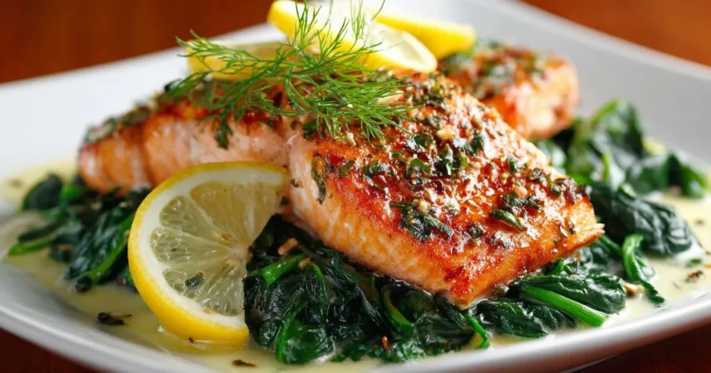 salmon spinach recipe