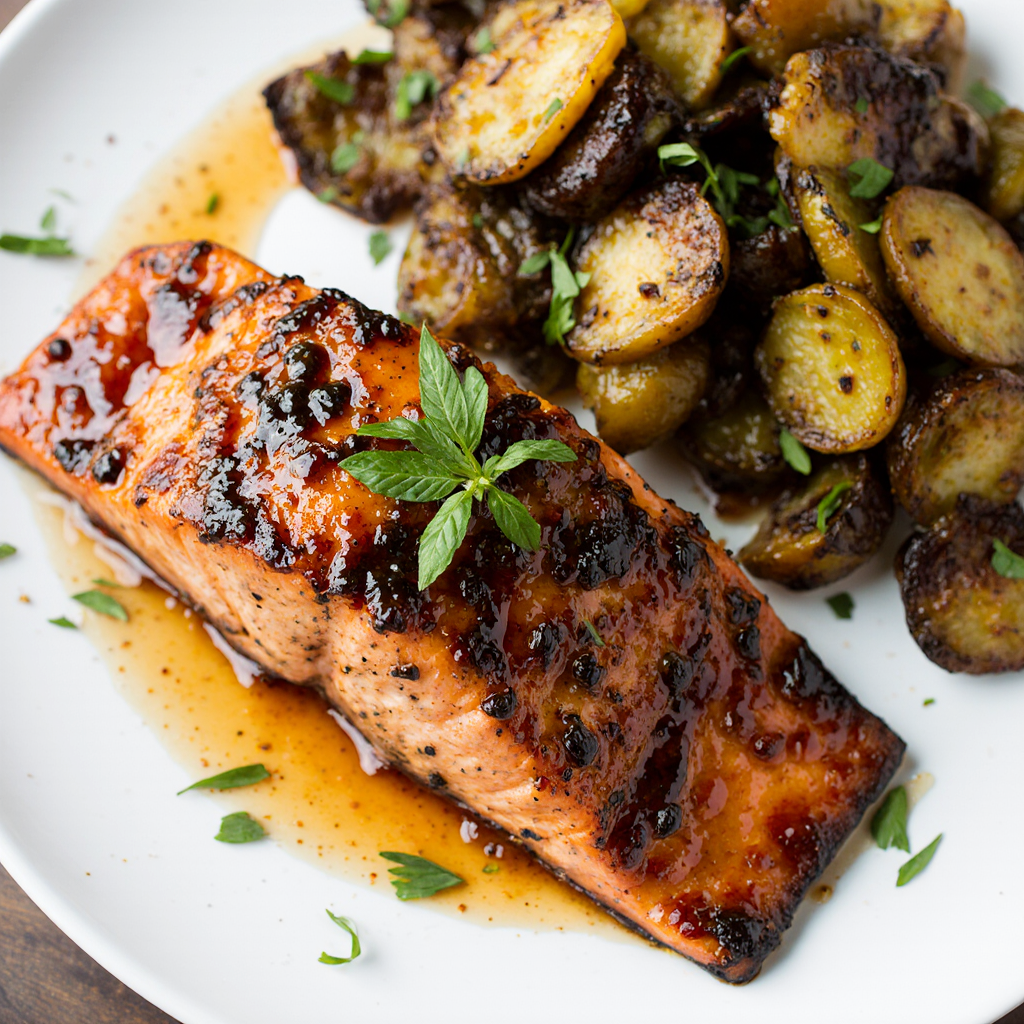 bourbon glazed salmon